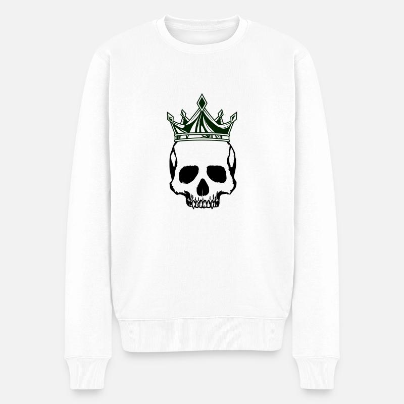 Couronne du roi du crâne - Pull Premium bio Homme - blanc