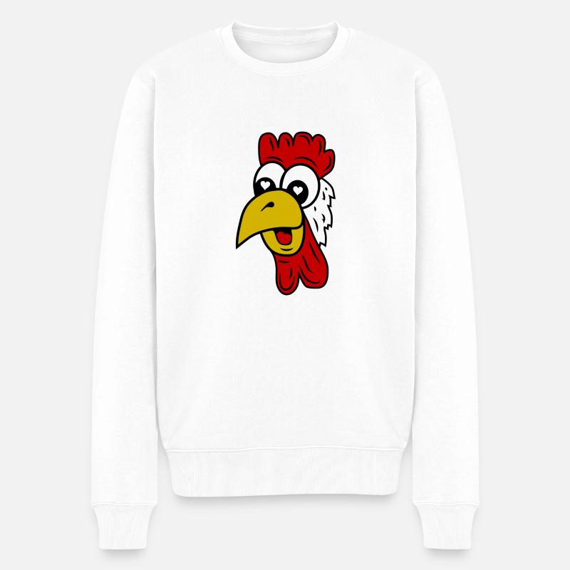 Poulet amoureux 1 - Pull Premium bio Homme - blanc