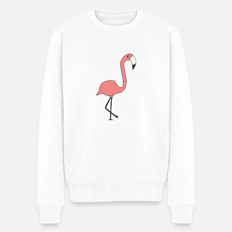 flamingo - Männer Premium Bio Pullover - Weiß