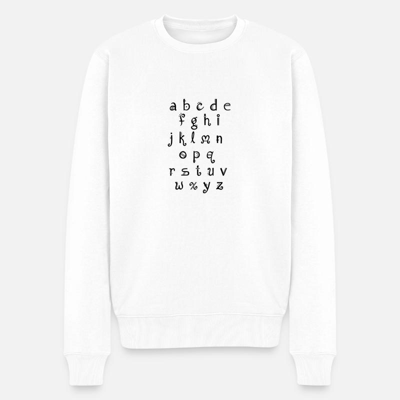 Alphabet - Pull Premium bio Homme - blanc