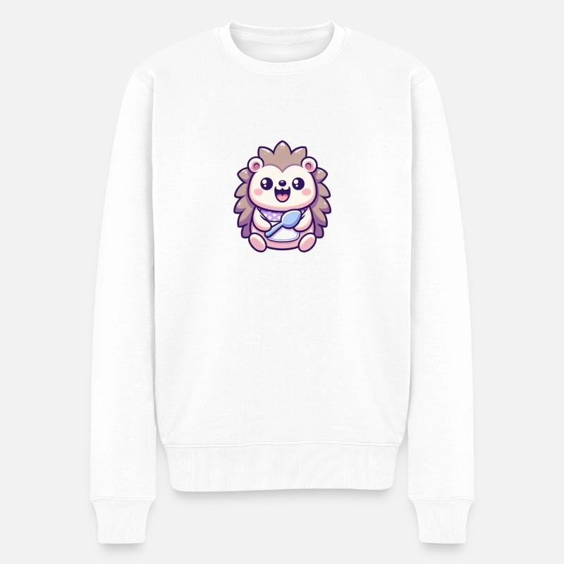 Igel - Männer Premium Bio Pullover - Weiß