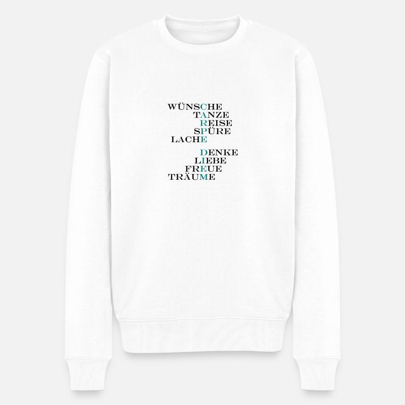 carpediem - Männer Premium Bio Pullover - Weiß