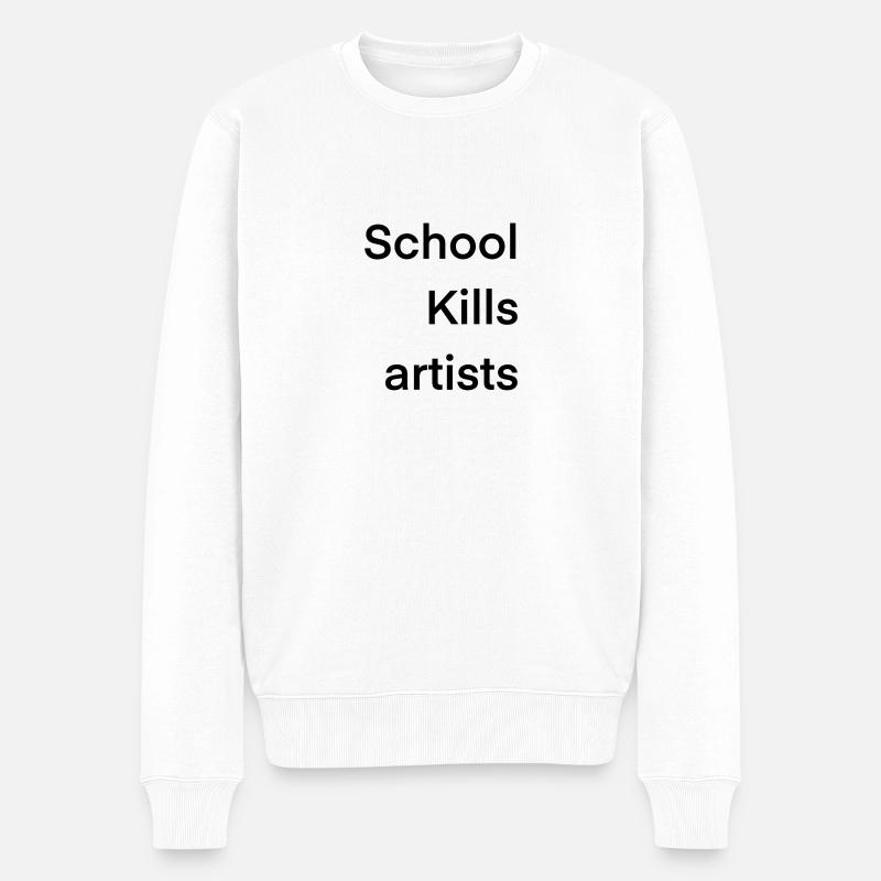 School kills artists - Pull Premium bio Homme - blanc