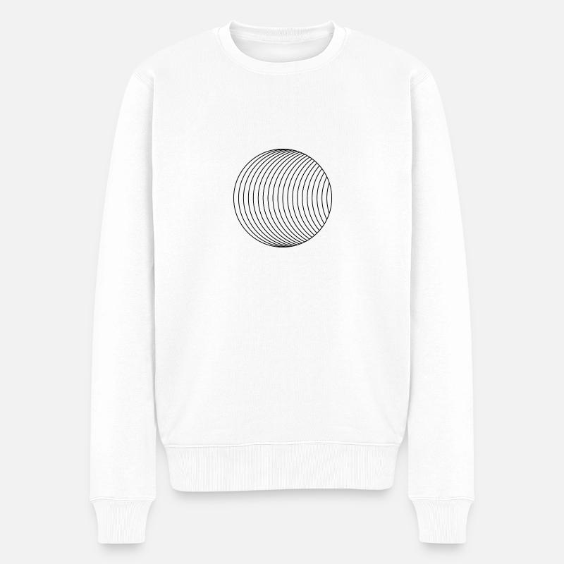 cercles - Pull Premium bio Homme - blanc