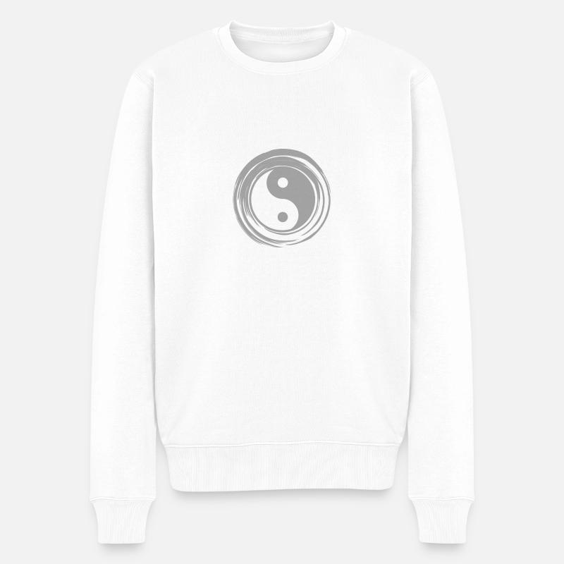 Yin Yang - Pull Premium bio Homme - blanc