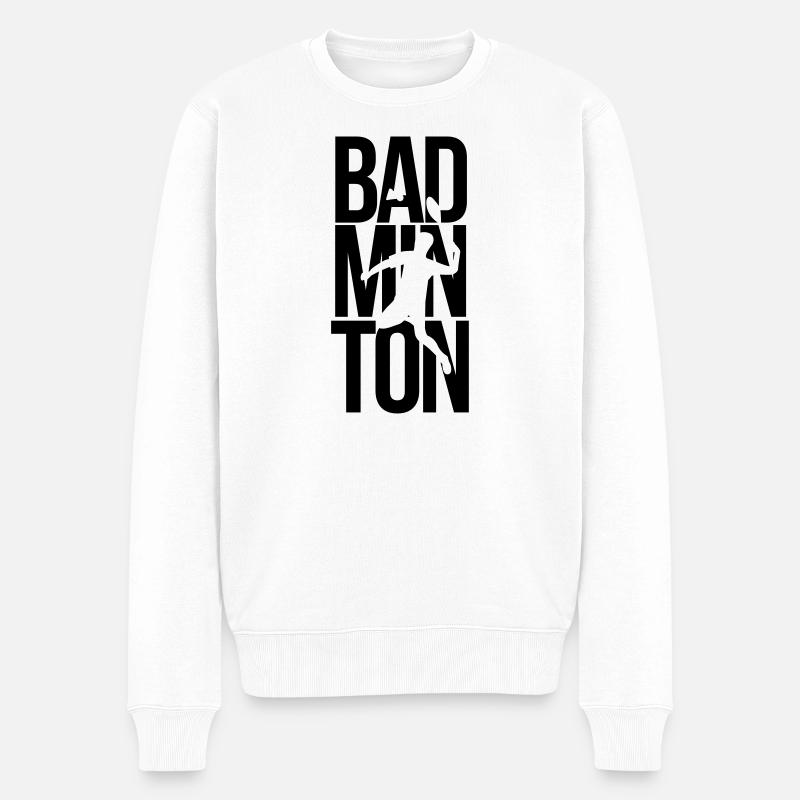 badminton - Männer Premium Bio Pullover - Weiß