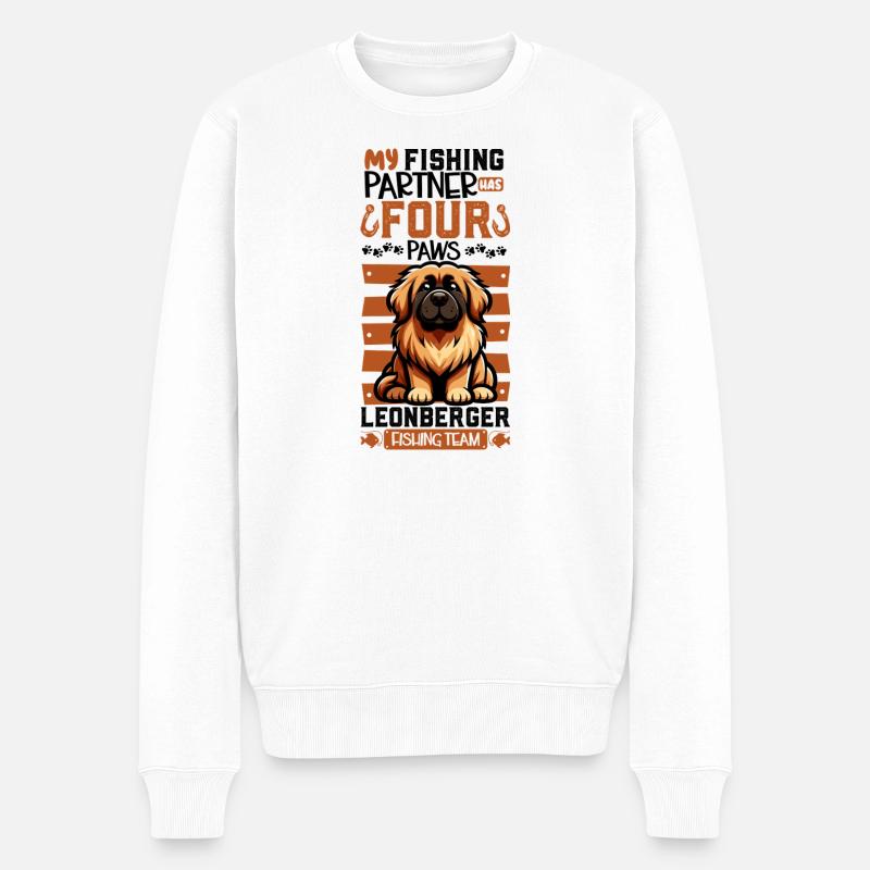 Pêche et Leonberger - Pull Premium bio Homme - blanc