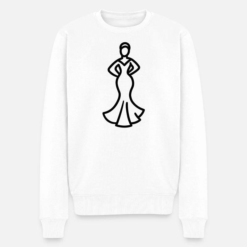 Flamenco - Männer Premium Bio Pullover - Weiß