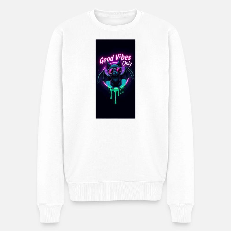 Chauve-souris néon - Pull Premium bio Homme - blanc