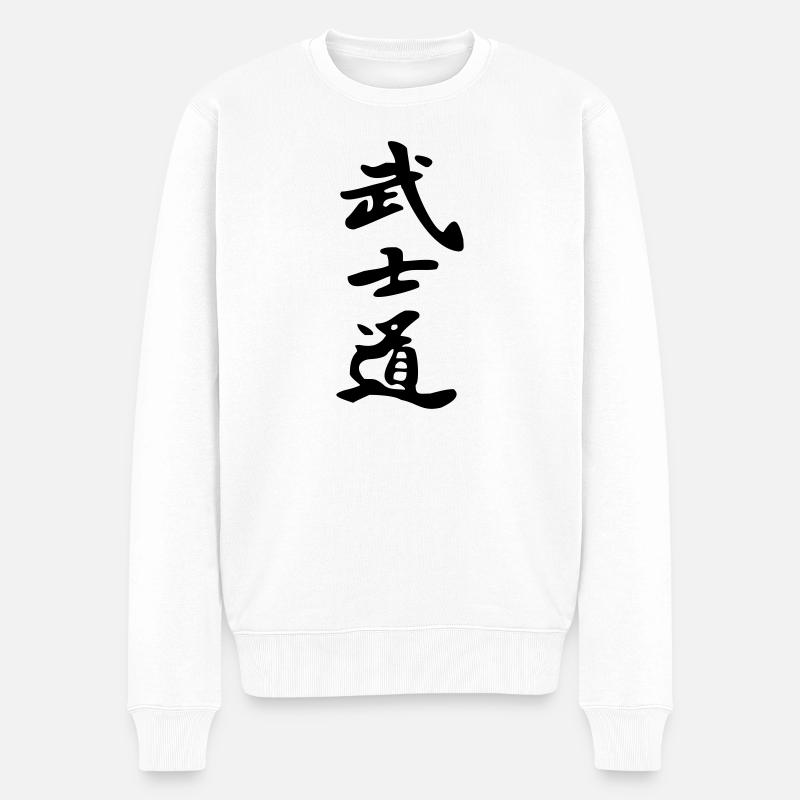 bushido - Männer Premium Bio Pullover - Weiß