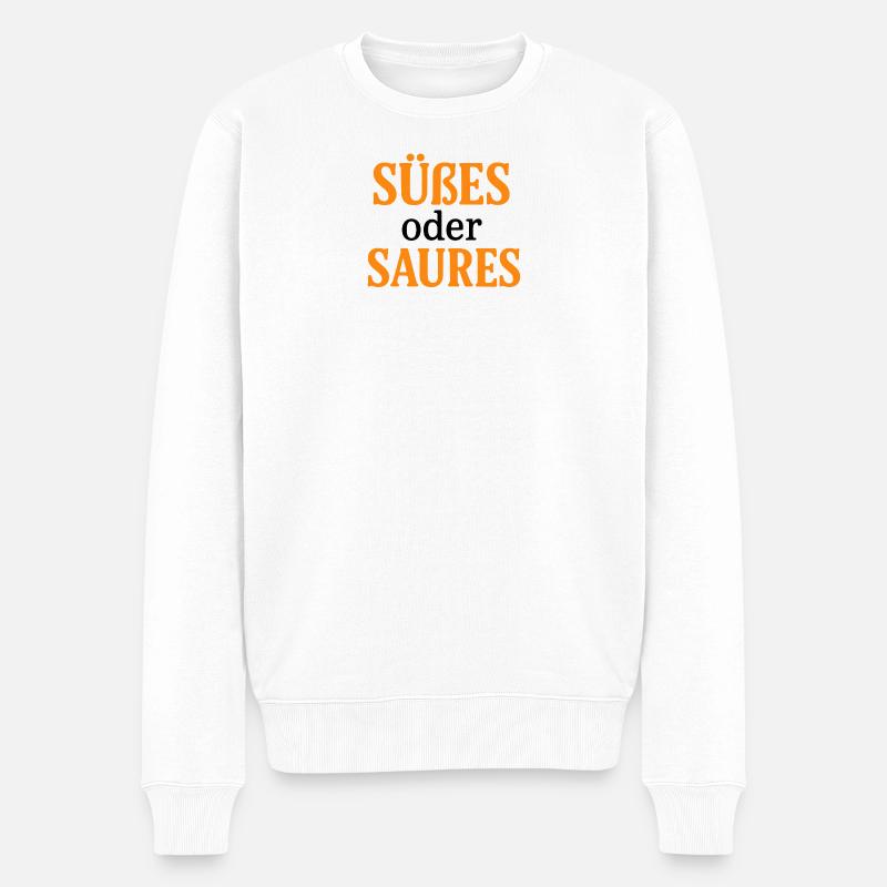  Halloween-Motiv - Männer Premium Bio Pullover - Weiß