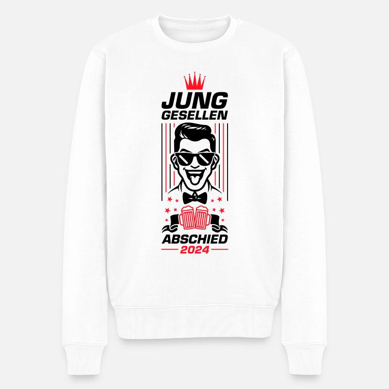 Junggesellen Abschied 2024 - Männer Premium Bio Pullover - Weiß