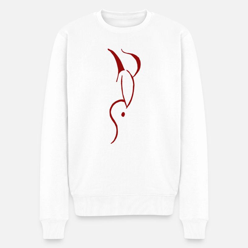 Devil red - Männer Premium Bio Pullover - Weiß
