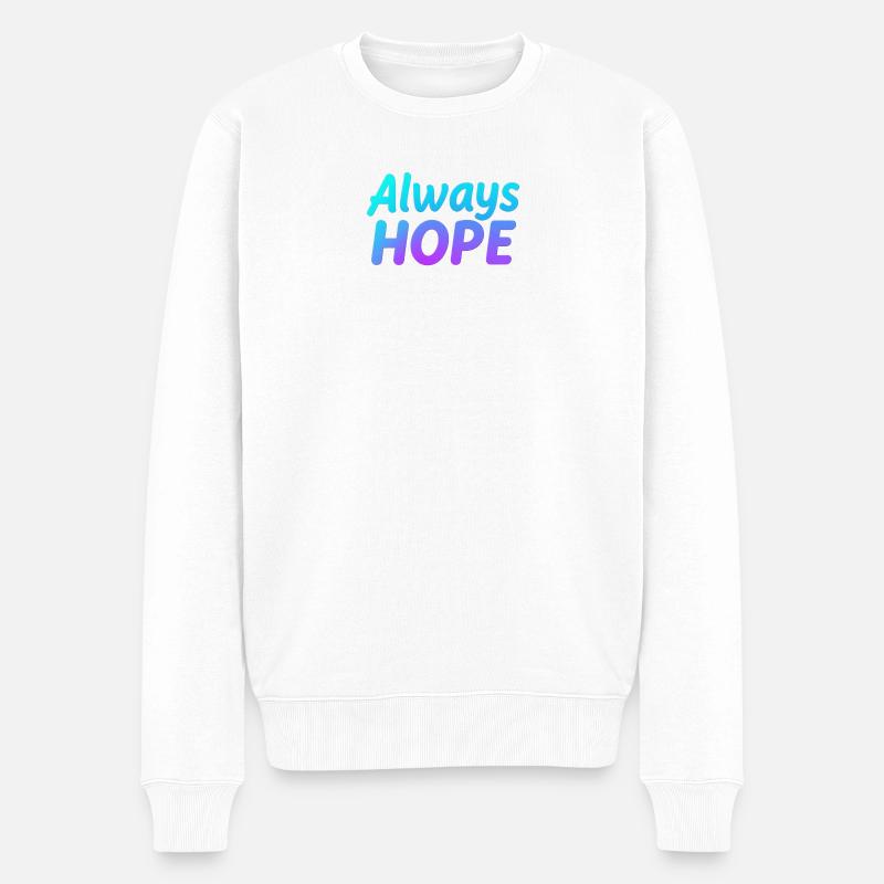 Always Hope Gradient - Pull Premium bio Homme - blanc