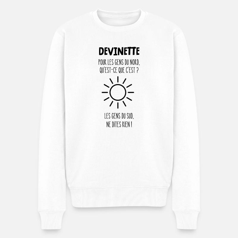 devinette - Pull Premium bio Homme - blanc