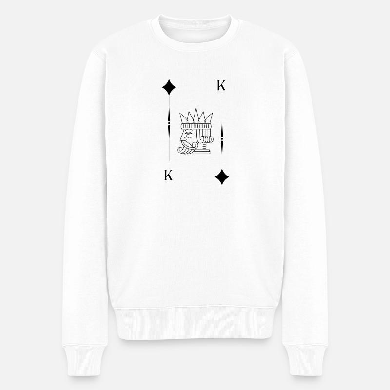 Roi de carreau - Pull Premium bio Homme - blanc