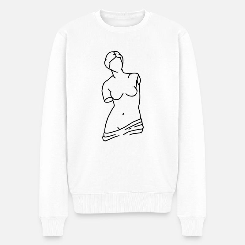 Venus von Milo - Männer Premium Bio Pullover - Weiß