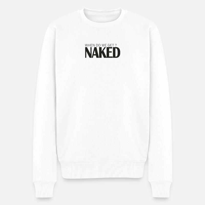 QUAND SE MET-ON NU ? - Pull Premium bio Homme - blanc