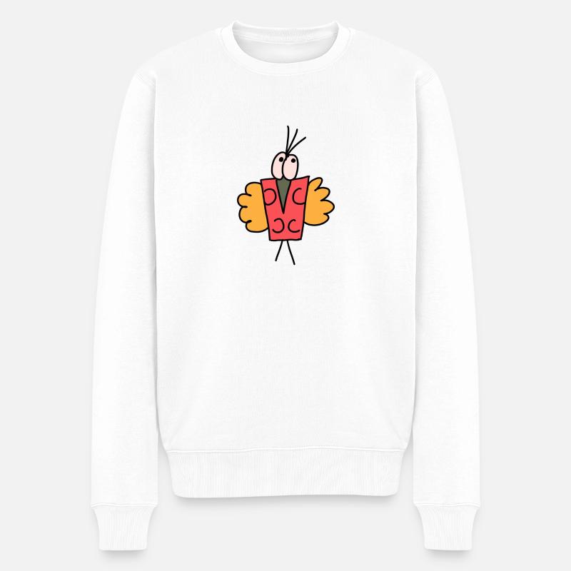 Schobbti Rot - Männer Premium Bio Pullover - Weiß