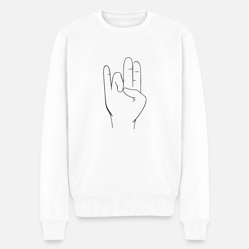 Signe à la main - Pull Premium bio Homme - blanc