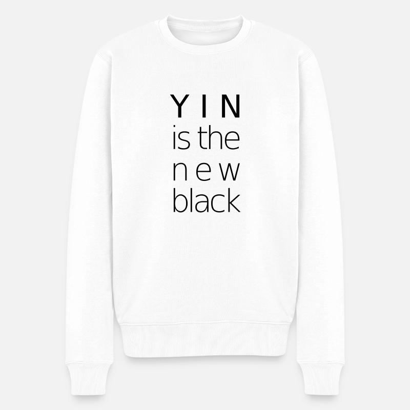 YIN is the new black - Männer Premium Bio Pullover - Weiß