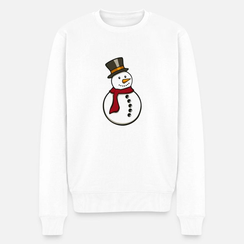 snowman - Pull Premium bio Homme - blanc