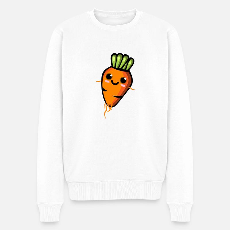 Carrot - Männer Premium Bio Pullover - Weiß