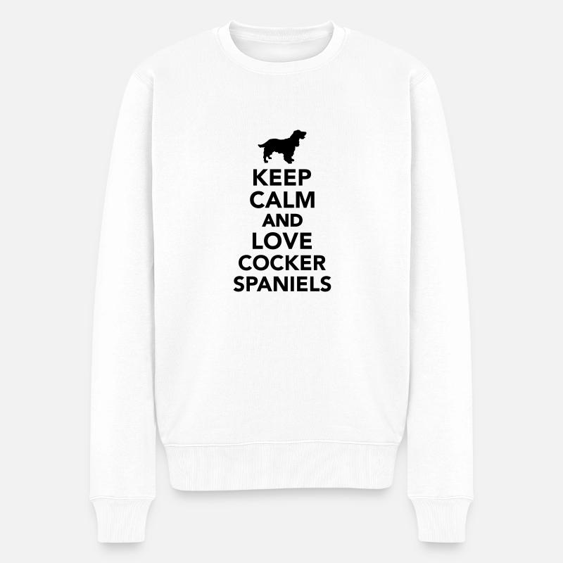 Cocker Spaniel - Männer Premium Bio Pullover - Weiß