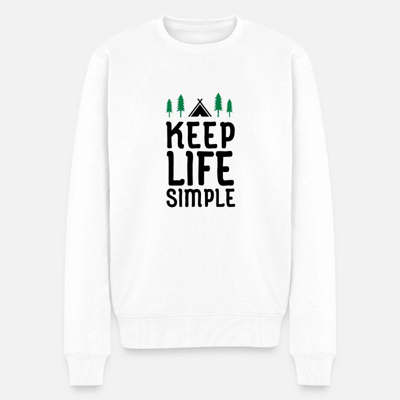 Keep Life Simple - Pull Premium bio Homme - blanc