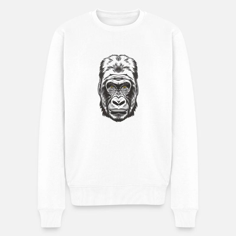 gorille - Pull Premium bio Homme - blanc