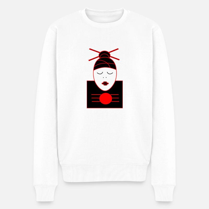 Japanese - Männer Premium Bio Pullover - Weiß