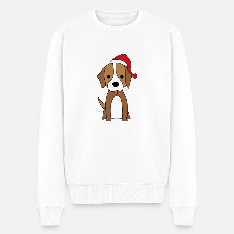 Les chiens et Noël - Pull Premium bio Homme - blanc