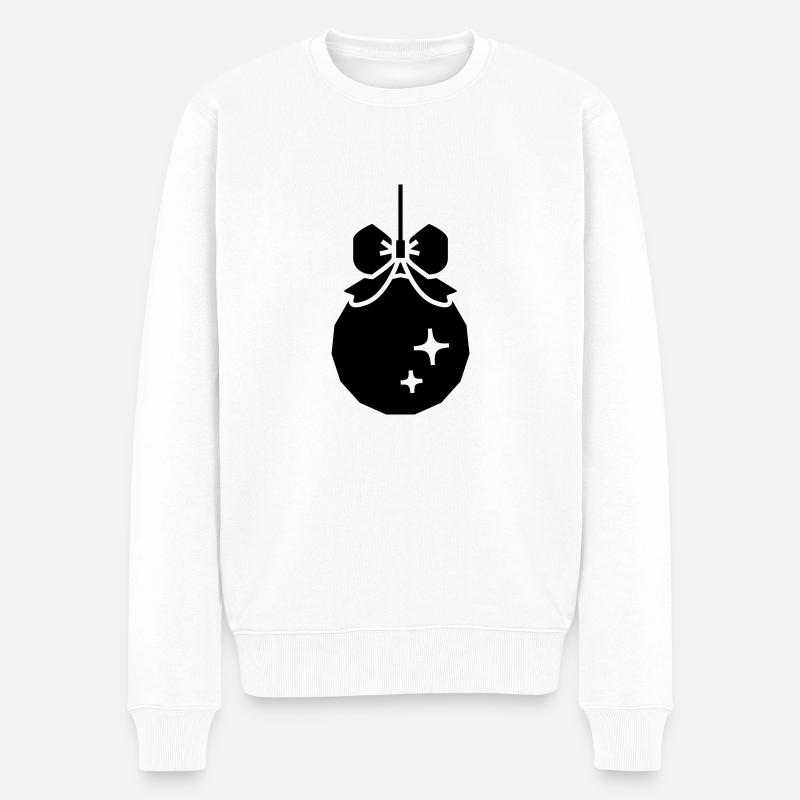 Weihnachts-Deko-Kugel - Männer Premium Bio Pullover - Weiß