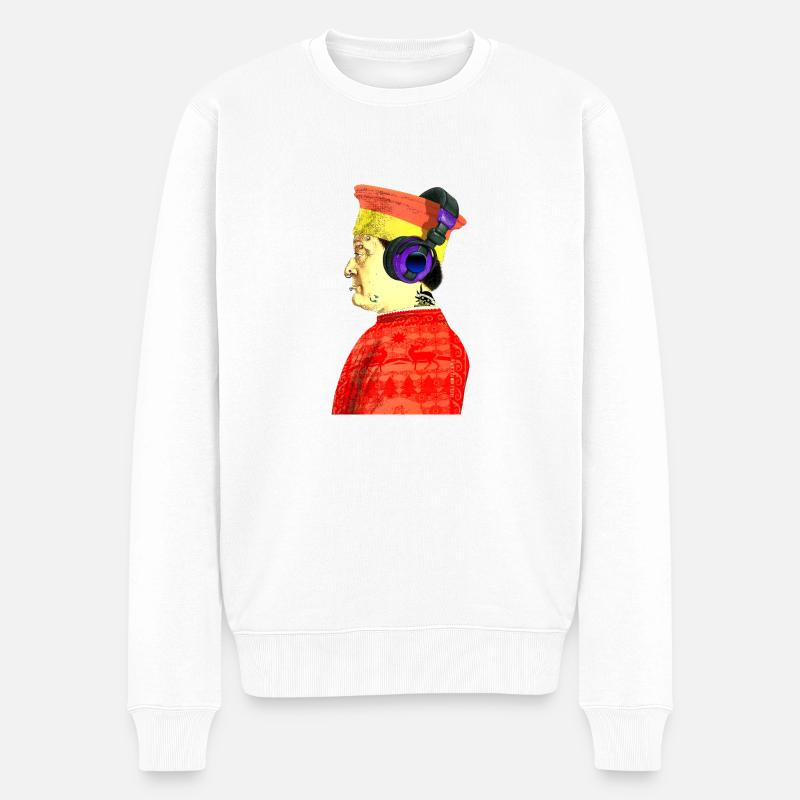 Federico da Montefeltro - Männer Premium Bio Pullover - Weiß
