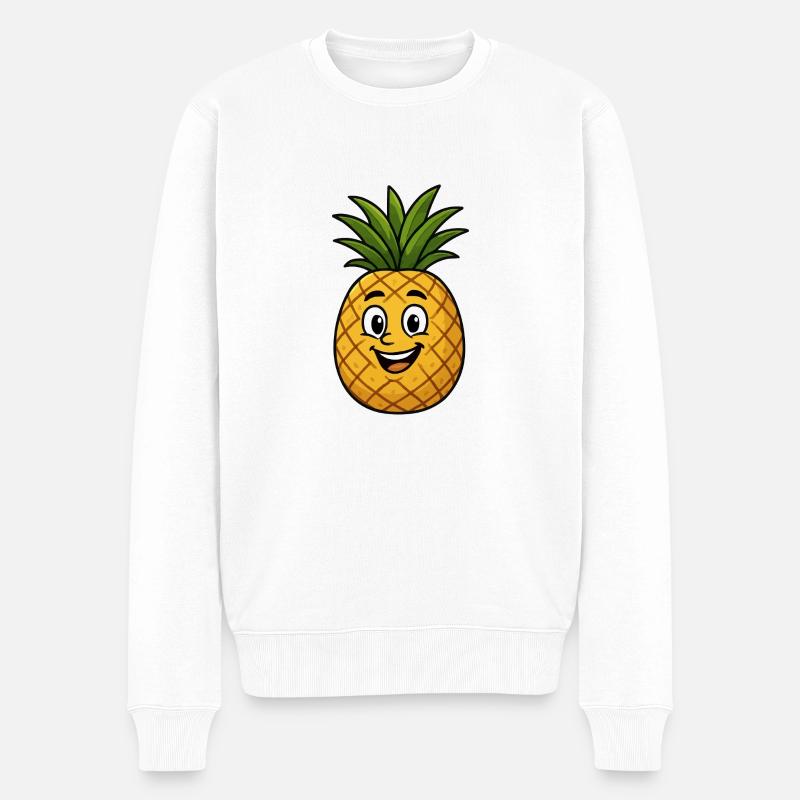 Bande dessinée ananas - Pull Premium bio Homme - blanc