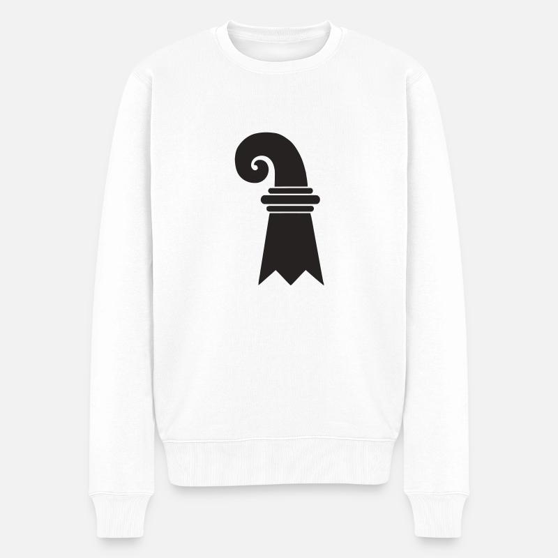 Baslerstab - Männer Premium Bio Pullover - Weiß