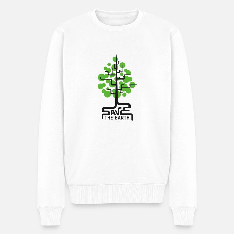 saveteearth07_2f - Pull Premium bio Homme - blanc
