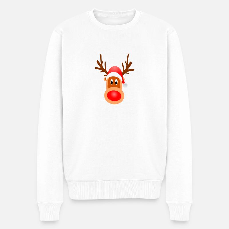 bande dessinée de renne - Pull Premium bio Homme - blanc