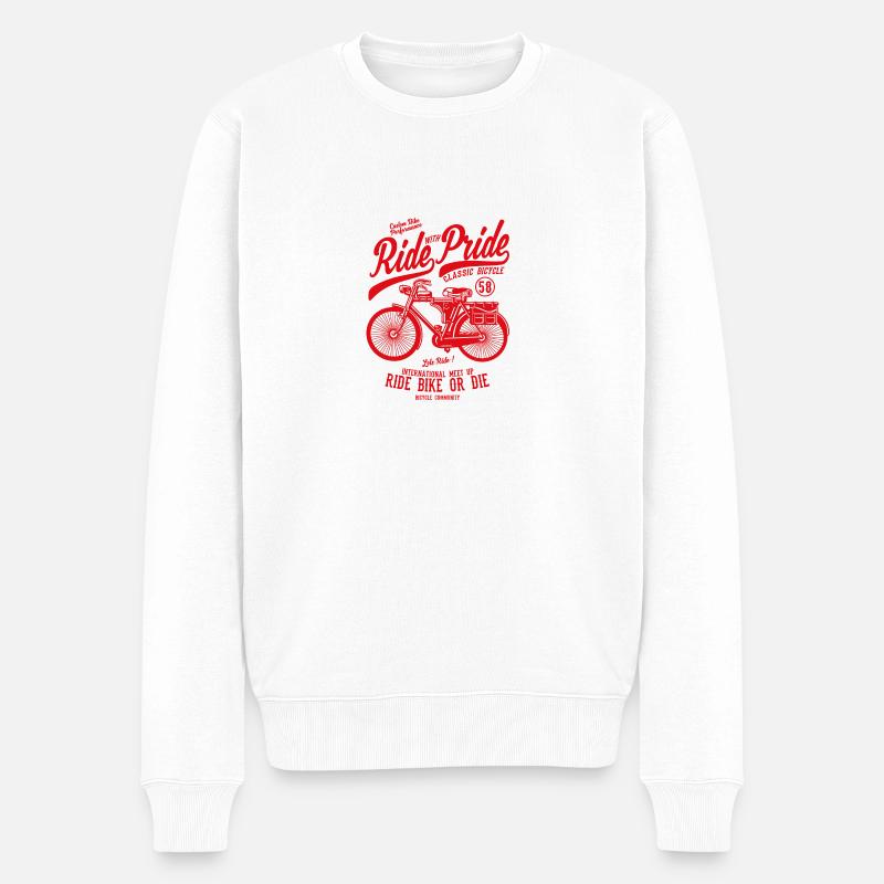 Ride With Pride2 - Männer Premium Bio Pullover - Weiß