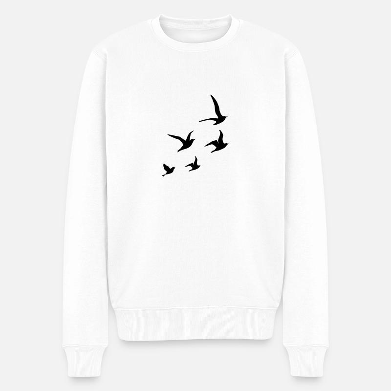 Hirondelles volants - Pull Premium bio Homme - blanc