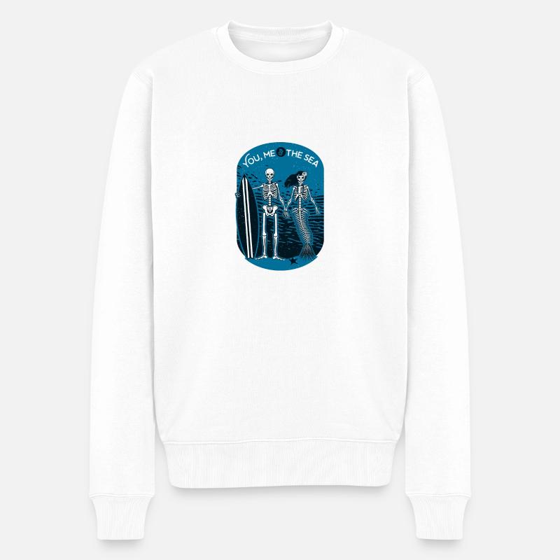 Wassersport - Männer Premium Bio Pullover - Weiß