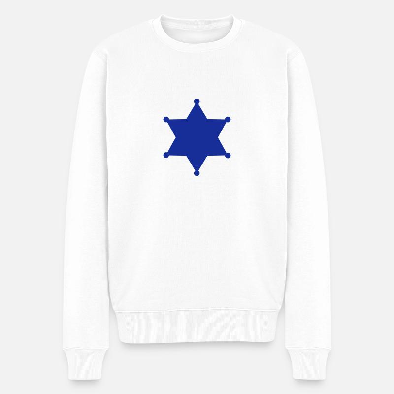 Sheriffstern - Pull Premium bio Homme - blanc