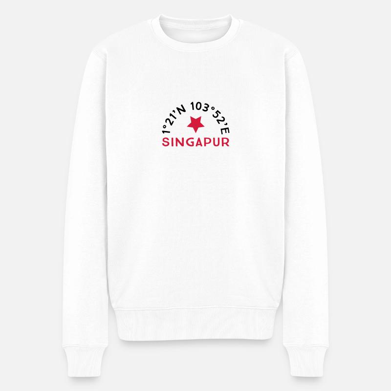 Singapour - Pull Premium bio Homme - blanc