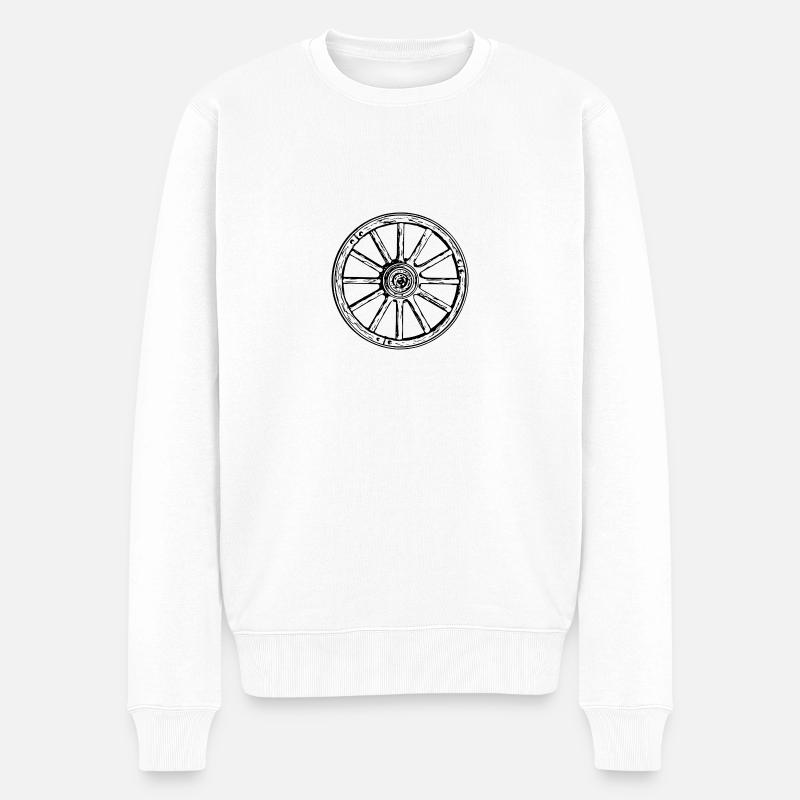 Rad - Männer Premium Bio Pullover - Weiß