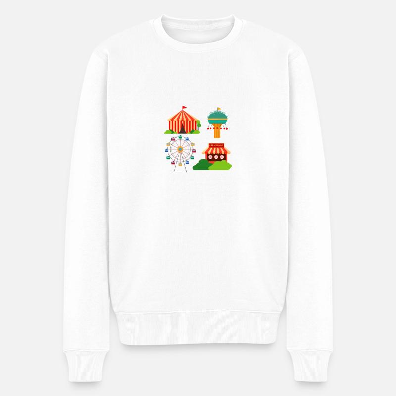 Kirmes - Männer Premium Bio Pullover - Weiß