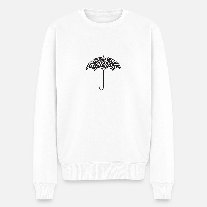 Illustration parapluie - Pull Premium bio Homme - blanc