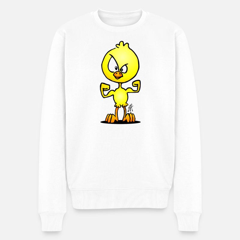 Küken-Power - Männer Premium Bio Pullover - Weiß