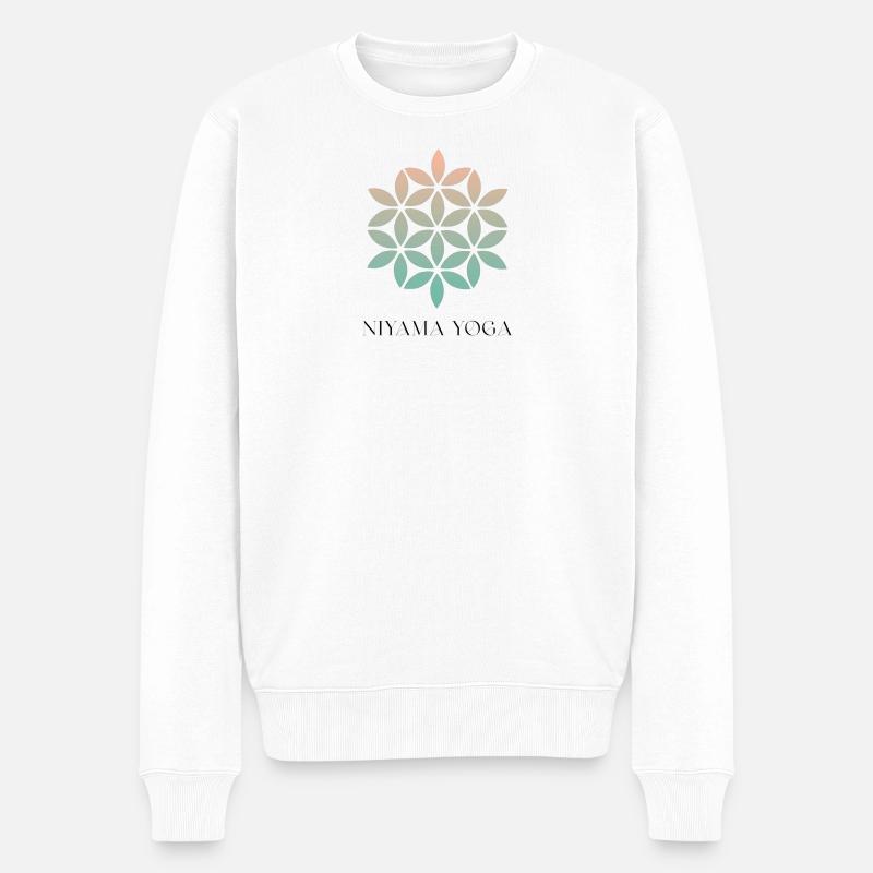 Logo Niyama - Männer Premium Bio Pullover - Weiß