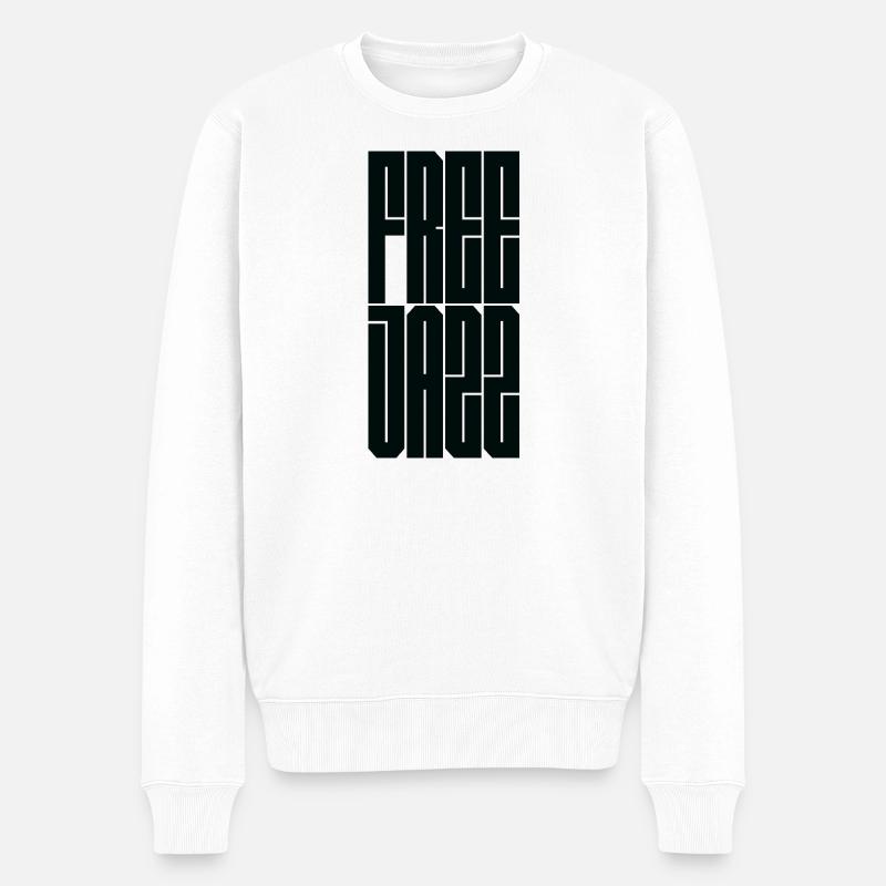 Conception du logo Free Jazz - Pull Premium bio Homme - blanc