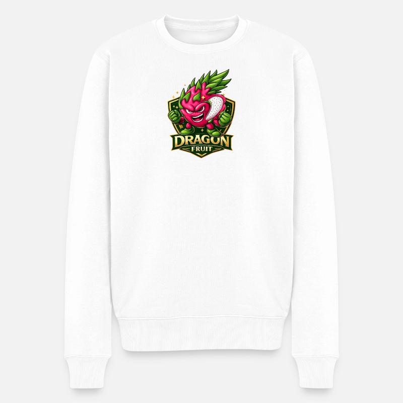 Drachenfrucht-Energetisches Maskottchen - Männer Premium Bio Pullover - Weiß